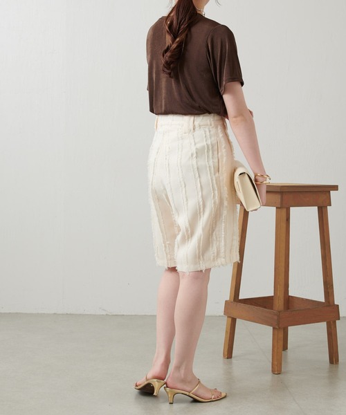 GHOSPELL（ゴスペル）の「GHOSPELL/フリンジショートパンツ/セットアップ可（その他パンツ・レディース・アイボリー・SMALL）」の10枚目の写真