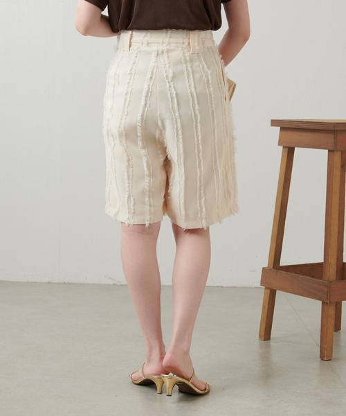 GHOSPELL（ゴスペル）の「GHOSPELL/フリンジショートパンツ/セットアップ可（その他パンツ・レディース・アイボリー・SMALL）」の4枚目の写真