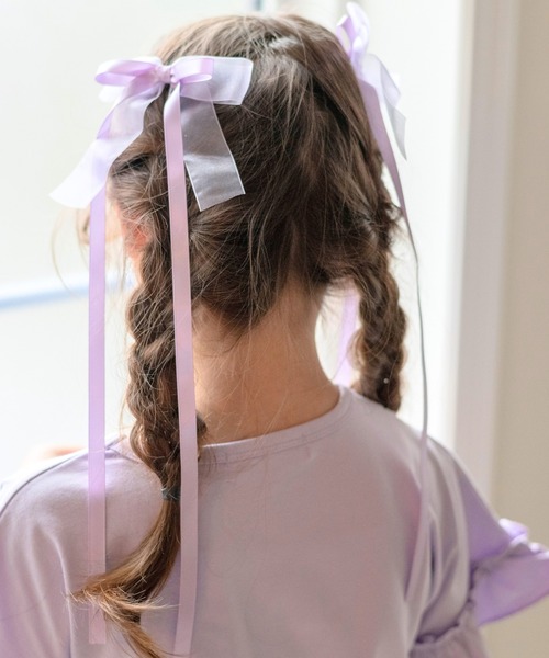 Catherine Cottage（キャサリンコテージ）の「【ZOZO限定】ロングリボンUピン2本セット（ヘアピン・レディース・ホワイト/ピンク/レッド/イエロー/ブラック/ライラック/サックスブルー/グリーン・FREE）」の7枚目の写真