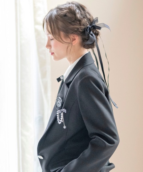 Catherine Cottage（キャサリンコテージ）の「【ZOZO限定】ロングリボンUピン2本セット（ヘアピン・レディース・ホワイト/ピンク/レッド/イエロー/ブラック/ライラック/サックスブルー/グリーン・FREE）」の13枚目の写真