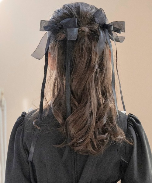 セール】【ZOZO限定】ロングリボンUピン2本セット（ヘアピン