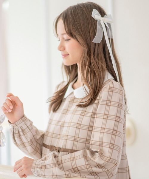 Catherine Cottage（キャサリンコテージ）の「【ZOZO限定】ロングリボンUピン2本セット（ヘアピン・レディース・ホワイト/ピンク/レッド/イエロー/ブラック/ライラック/サックスブルー/グリーン・FREE）」の11枚目の写真