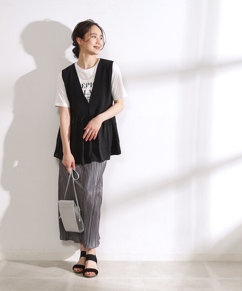 ミンジュキム ベーシッ クプリーツ シャツ ドレス BLACK DRESKIP（ドレスキップ）の「◇【2点セット】大人のフェミニン