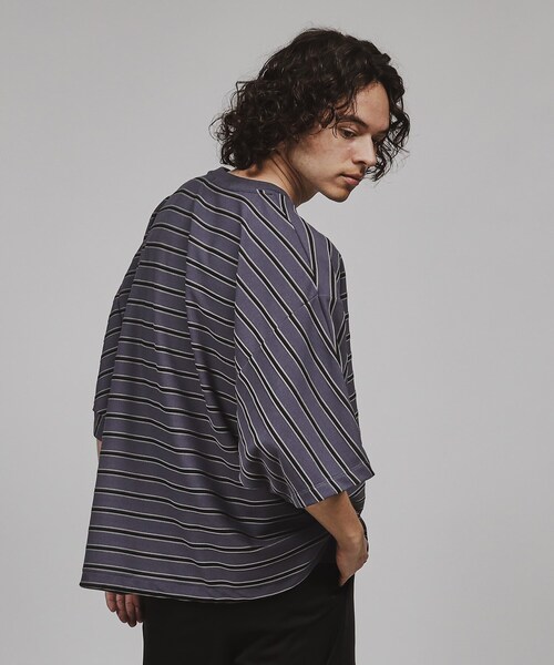 tk.TAKEO KIKUCHI（ティーケータケオキクチ）の「◆ボーダードルマンカットソー（Tシャツ/カットソー・メンズ・ホワイト系5/ブラック系2/ピンク系7・88）」の22枚目の写真