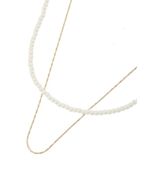 earth music&ecology（アースミュージックアンドエコロジー）の「パールチェーン2連ネックレス（ネックレス・レディース・シルバー/ゴールド・FREE）」の11枚目の写真