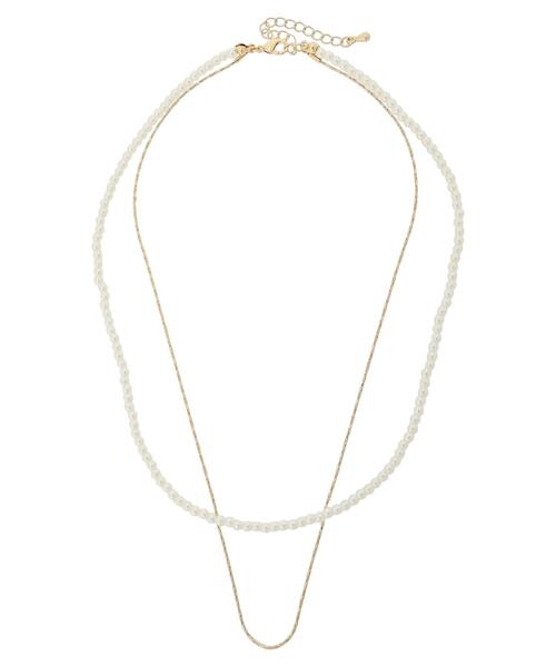 earth music&ecology（アースミュージックアンドエコロジー）の「パールチェーン2連ネックレス（ネックレス・レディース・シルバー/ゴールド・FREE）」の13枚目の写真