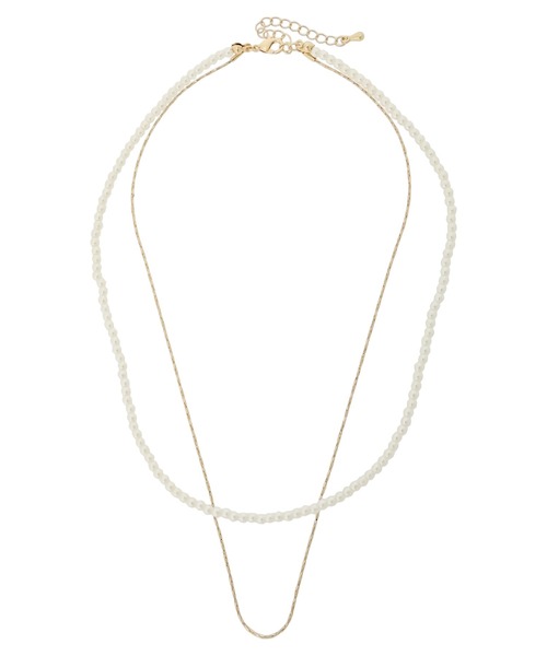 earth music&ecology（アースミュージックアンドエコロジー）の「パールチェーン2連ネックレス（ネックレス・レディース・シルバー/ゴールド・FREE）」の5枚目の写真