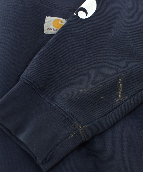Carhartt（カーハート）の「【ヴィンテージ古着】Carhartt / カーハート ORIGINAL FIT ロゴプリント スウェットパーカー（パーカー・メンズ・ネイビー・MEDIUM）」の8枚目の写真
