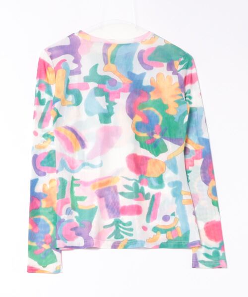 Mayree（メイリー）の「【Mayree】マルチ柄メッシュトップス（Tシャツ/カットソー・レディース・マルチ・FREE）」の6枚目の写真