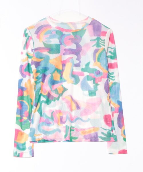 Mayree（メイリー）の「【Mayree】マルチ柄メッシュトップス（Tシャツ/カットソー・レディース・マルチ・FREE）」の5枚目の写真