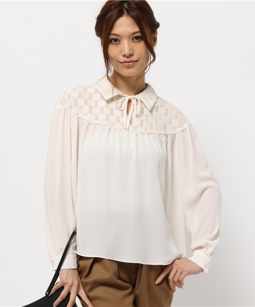 La TOTALITE（ラトータリテ）の「SONOコラボ フォークロアサックブラウス◆（シャツ/ブラウス・レディース・ブラック/ホワイト・FREE）」の12枚目の写真