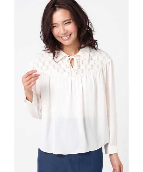 La TOTALITE（ラトータリテ）の「SONOコラボ フォークロアサックブラウス◆（シャツ/ブラウス・レディース・ブラック/ホワイト・FREE）」の14枚目の写真