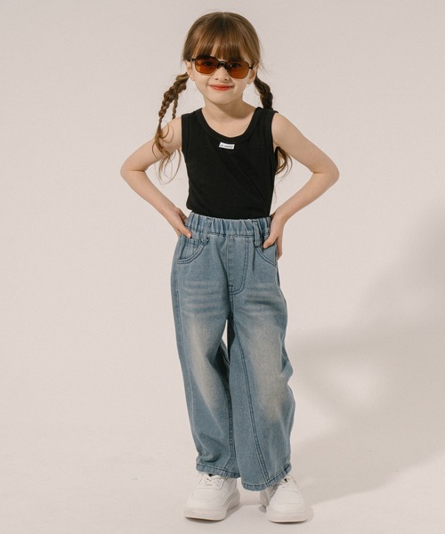 URBAN CHERRY（アーバンチェリー）の「ヴィンテージライクストレートデニムパンツ（デニムパンツ・キッズ・ブルー・140cm/130cm/120cm/110cm）」の13枚目の写真