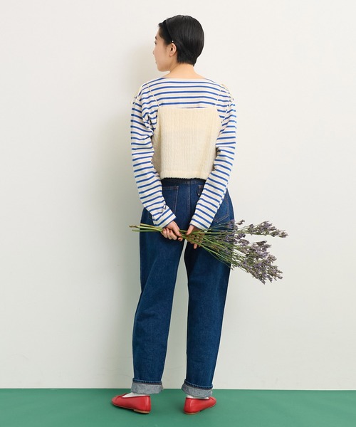 Dot＆Stripes CHILD WOMAN（ドットアンドストライプス　チャイルドウーマン）の「チュール風 接結ニットキャミ（キャミソール・レディース・アイボリー・FREE）」の7枚目の写真