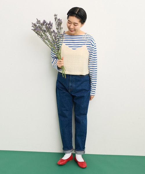 Dot＆Stripes CHILD WOMAN（ドットアンドストライプス　チャイルドウーマン）の「チュール風 接結ニットキャミ（キャミソール・レディース・アイボリー・FREE）」の8枚目の写真