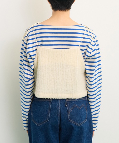 Dot＆Stripes CHILD WOMAN（ドットアンドストライプス　チャイルドウーマン）の「チュール風 接結ニットキャミ（キャミソール・レディース・アイボリー・FREE）」の11枚目の写真
