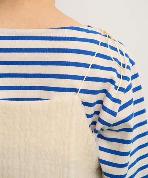 Dot＆Stripes CHILD WOMAN（ドットアンドストライプス　チャイルドウーマン）の「チュール風 接結ニットキャミ（キャミソール・レディース・アイボリー・FREE）」の13枚目の写真