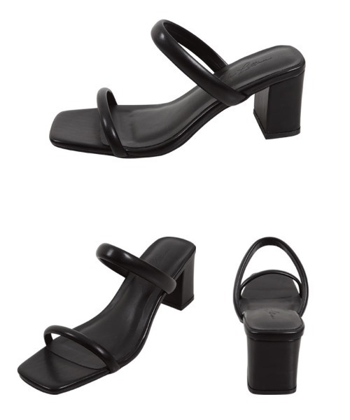 KOBE LETTUCE（コウベレタス）の「2ベルトミュールサンダル（サンダル・レディース・クリア/オフホワイト/ブラック・L/LL/M/S）」の5枚目の写真