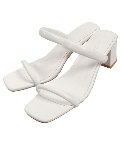 KOBE LETTUCE（コウベレタス）の「2ベルトミュールサンダル（サンダル・レディース・クリア/オフホワイト/ブラック・L/LL/M/S）」の7枚目の写真