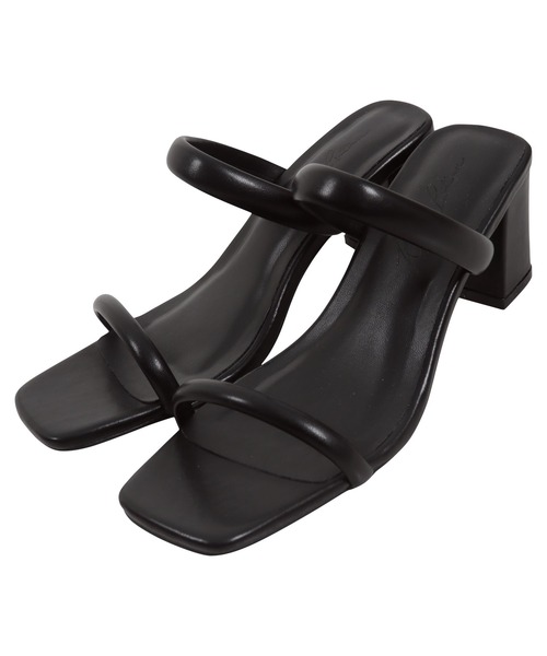 KOBE LETTUCE（コウベレタス）の「2ベルトミュールサンダル（サンダル・レディース・クリア/オフホワイト/ブラック・L/LL/M/S）」の8枚目の写真