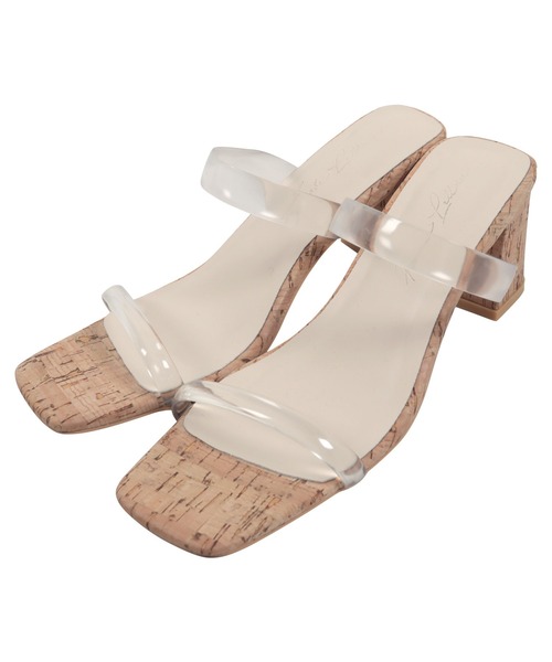 KOBE LETTUCE（コウベレタス）の「2ベルトミュールサンダル（サンダル・レディース・クリア/オフホワイト/ブラック・L/LL/M/S）」の9枚目の写真