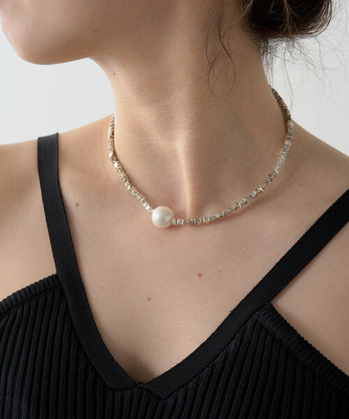 Omekashi（オメカシ）の「ストーンパールネックレス（ネックレス・レディース・シルバー・ONE SIZE）」の7枚目の写真