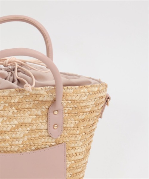 axes femme（アクシーズファム）の「バラ型押しポケットかごバッグ（かごバッグ・レディース・ピンク/ネイビー・FREE）」の18枚目の写真