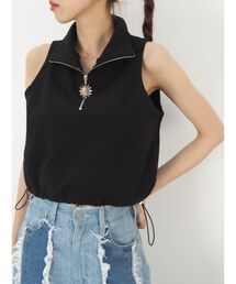 EVRIS | SUNNYハーフジップノースリトップス(Tシャツ/カットソー)