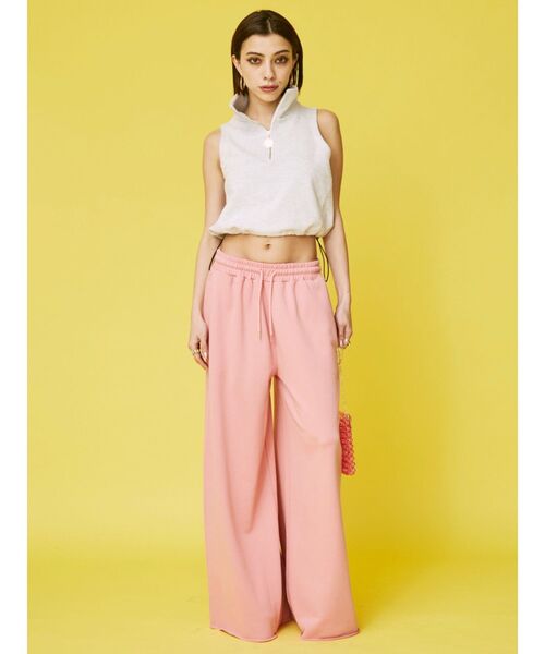 EVRIS（エヴリス）の「SUNNYハーフジップノースリトップス（Tシャツ/カットソー・レディース・イエロー/ホワイト/ブラック/グレー・FREE）」の16枚目の写真