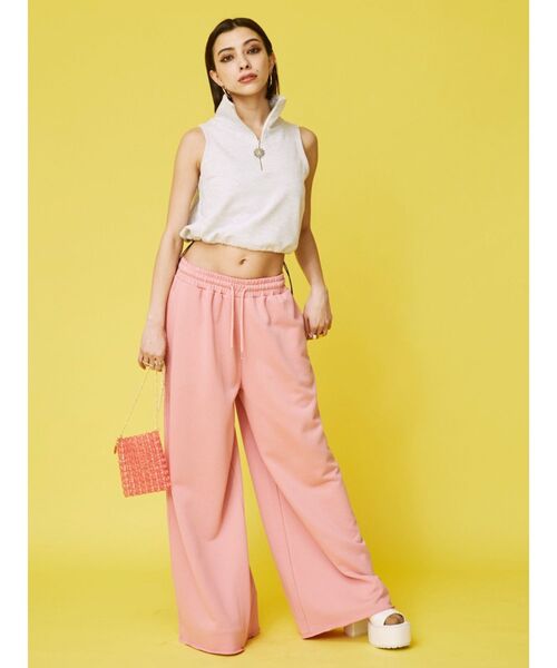 EVRIS（エヴリス）の「SUNNYハーフジップノースリトップス（Tシャツ/カットソー・レディース・イエロー/ホワイト/ブラック/グレー・FREE）」の17枚目の写真