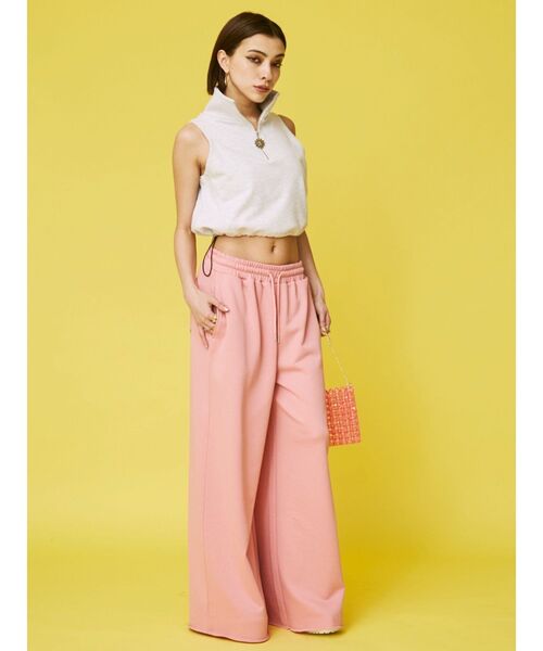 EVRIS（エヴリス）の「SUNNYハーフジップノースリトップス（Tシャツ/カットソー・レディース・イエロー/ホワイト/ブラック/グレー・FREE）」の18枚目の写真