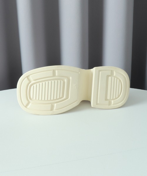 Miniministore(ミニミニストア)の「ミュールサンダル 厚底 太ヒール 美脚夏(サンダル・レディース・アイボリー/ブラック/ダークベージュ・24.5cm/23.0cm/22.5cm/25.0cm/24.0cm/23.5cm)」の6枚目の写真