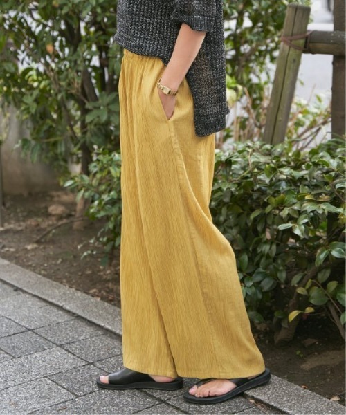 LBC（エルビーシー）の「エアプリーツワイドイージーパンツ（その他パンツ・レディース・ダークオリーブ/ブラック/ベージュ/マスタード・M/L）」の6枚目の写真