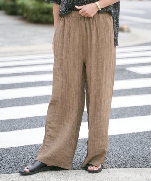 LBC（エルビーシー）の「エアプリーツワイドイージーパンツ（その他パンツ・レディース・ダークオリーブ/ブラック/ベージュ/マスタード・M/L）」の10枚目の写真