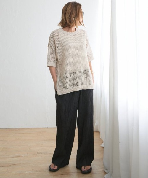 LBC（エルビーシー）の「エアプリーツワイドイージーパンツ（その他パンツ・レディース・ダークオリーブ/ブラック/ベージュ/マスタード・M/L）」の21枚目の写真