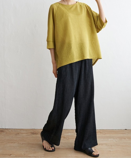 LBC（エルビーシー）の「エアプリーツワイドイージーパンツ（その他パンツ・レディース・ダークオリーブ/ブラック/ベージュ/マスタード・M/L）」の15枚目の写真