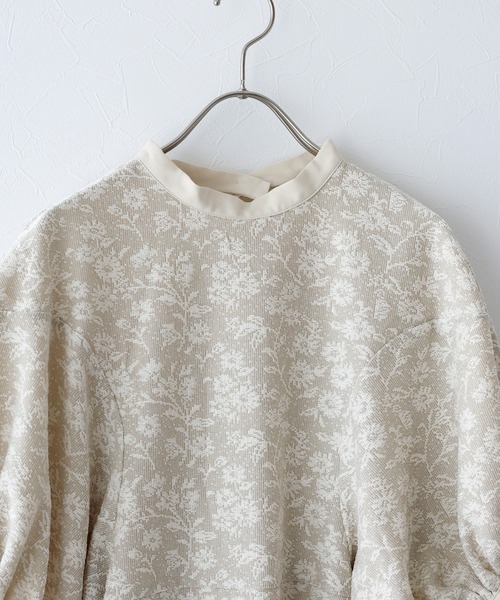 J by blue（ジェイバイブルー）の「レースジャガードドルマンワンピース結婚式 成人式 二次会 同窓会 セレモニー パーティードレス オケージョンドレス お呼ばれ 20代 30代（ドレス・レディース・ミント/ベージュ/チャコールグレー・MEDIUM）」の6枚目の写真