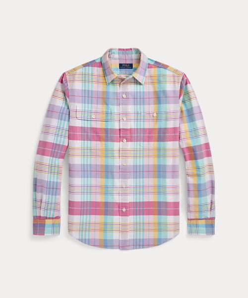 Polo Ralph Lauren リラックスフィットシャツ M ピンクチェック POLO RALPH LAUREN 爆買 Ralph Lauren 半袖シャツ ギンガム