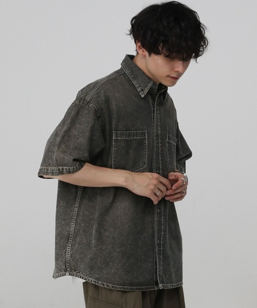 RAGEBLUE(レイジブルー)の「ヴィンテージライク/オーバーダイデニムシャツ(シャツ/ブラウス・メンズ・ブルー/グレー・LARGE/MEDIUM)」の20枚目の写真
