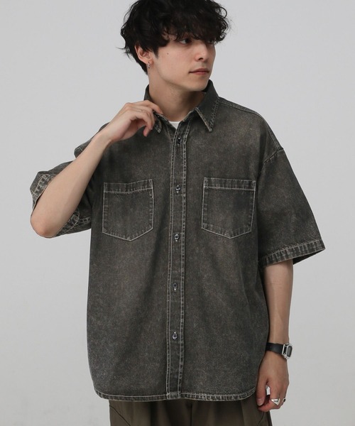 RAGEBLUE(レイジブルー)の「ヴィンテージライク/オーバーダイデニムシャツ(シャツ/ブラウス・メンズ・ブルー/グレー・LARGE/MEDIUM)」の19枚目の写真