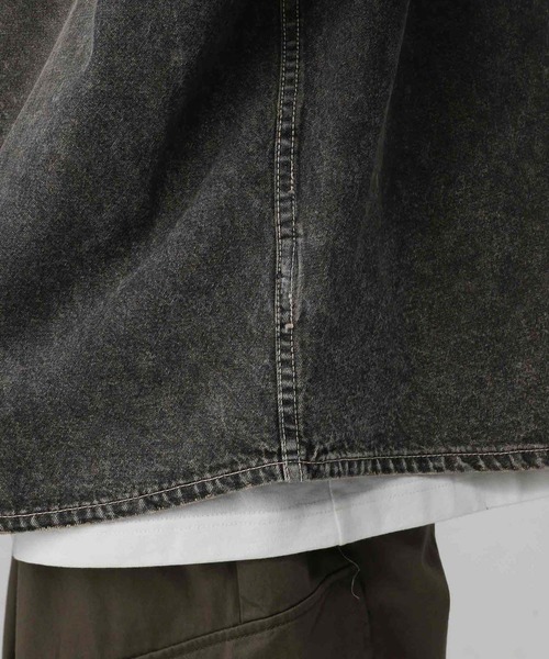 RAGEBLUE(レイジブルー)の「ヴィンテージライク/オーバーダイデニムシャツ(シャツ/ブラウス・メンズ・ブルー/グレー・LARGE/MEDIUM)」の6枚目の写真