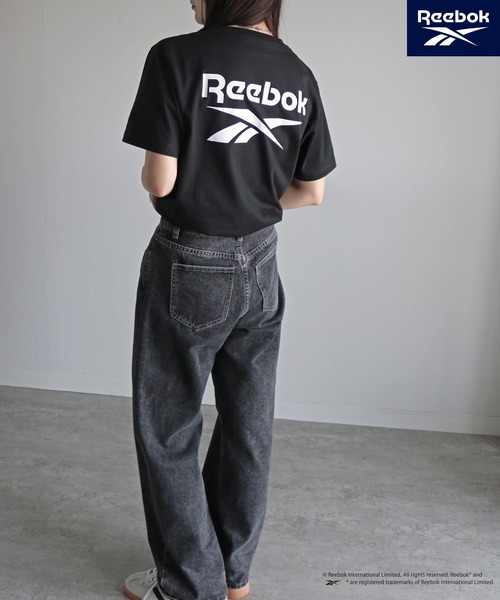 COURO(コウロ)の「【Reebok/リーボック】 ポケット付きワンポイント刺繍ロゴTシャツ(Tシャツ/カットソー・レディース・ブラック/サックスブルー/ホワイト/ネイビー・M/XL/L)」の6枚目の写真