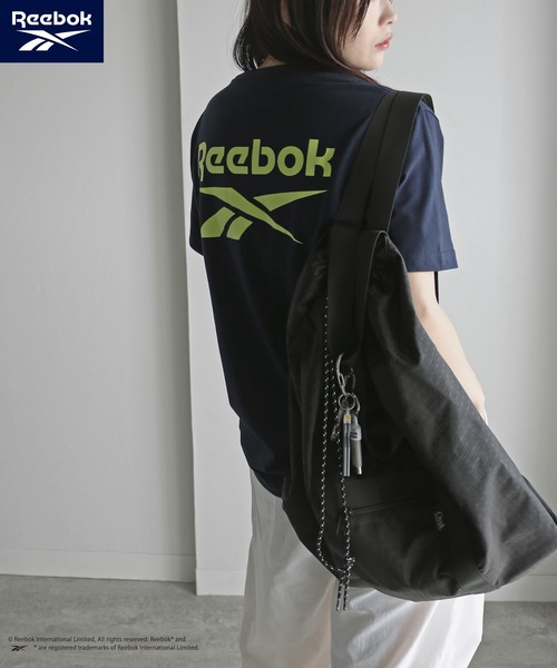 COURO(コウロ)の「【Reebok/リーボック】 ポケット付きワンポイント刺繍ロゴTシャツ(Tシャツ/カットソー・レディース・ブラック/サックスブルー/ホワイト/ネイビー・M/XL/L)」の17枚目の写真