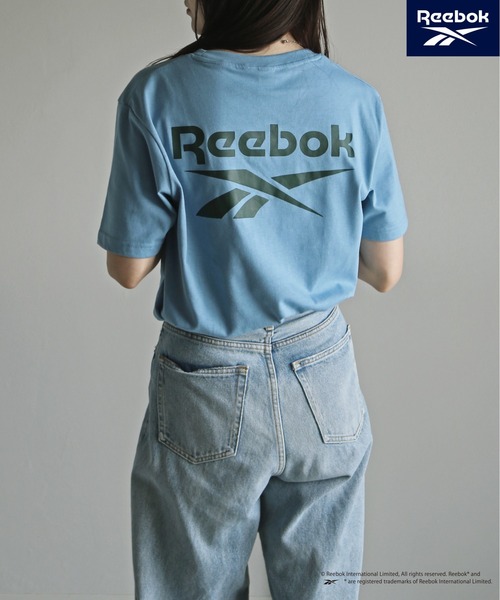 COURO(コウロ)の「【Reebok/リーボック】 ポケット付きワンポイント刺繍ロゴTシャツ(Tシャツ/カットソー・レディース・ブラック/サックスブルー/ホワイト/ネイビー・M/XL/L)」の13枚目の写真