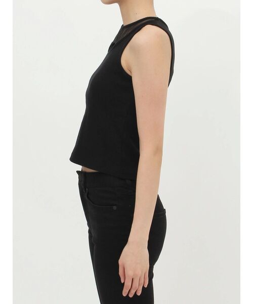 MURUA（ムルーア）の「ポイントメッシュタンクトップ（Tシャツ/カットソー・レディース・ホワイト/ブラック・FREE）」の11枚目の写真