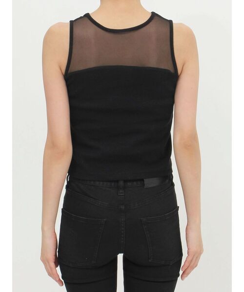 MURUA（ムルーア）の「ポイントメッシュタンクトップ（Tシャツ/カットソー・レディース・ホワイト/ブラック・FREE）」の10枚目の写真