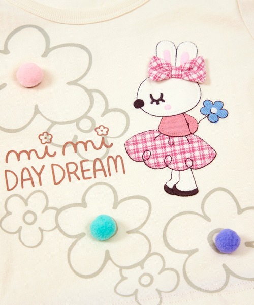 KP（ケーピー）の「うさぎアップリケ長袖チュニック(80～140)（チュニック・キッズ・ラベンダー/オフホワイト・80ｃｍ/90cm/100cm/110cm/120cm/130cm/140cm）」の6枚目の写真