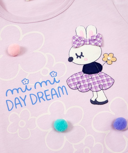 KP（ケーピー）の「うさぎアップリケ長袖チュニック(80～140)（チュニック・キッズ・ラベンダー/オフホワイト・80ｃｍ/90cm/100cm/110cm/120cm/130cm/140cm）」の8枚目の写真