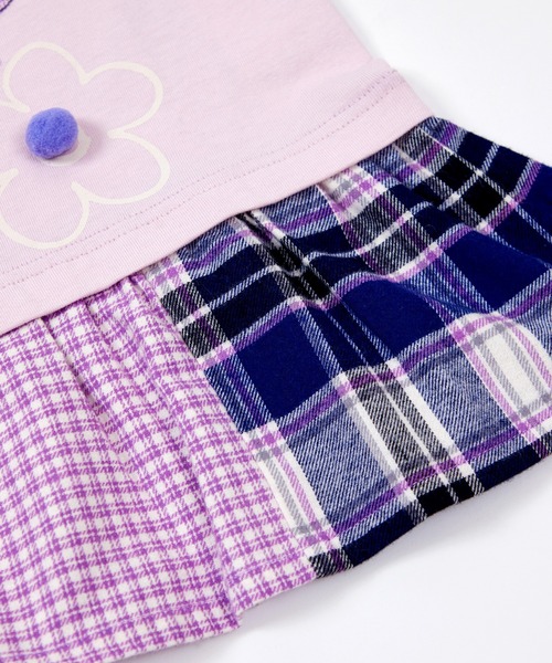 KP（ケーピー）の「うさぎアップリケ長袖チュニック(80～140)（チュニック・キッズ・ラベンダー/オフホワイト・80ｃｍ/90cm/100cm/110cm/120cm/130cm/140cm）」の9枚目の写真