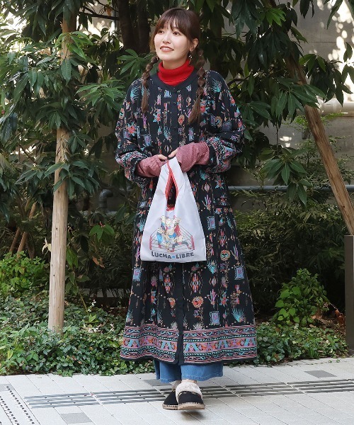 チチカカ（チチカカ）の「コンパクトプリントエコバッグ（エコバッグ/サブバッグ・レディース・ブルー/グレー・FREE）」の3枚目の写真